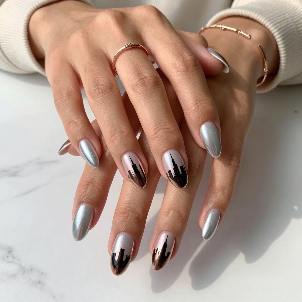 Metallic Ombre Skyline