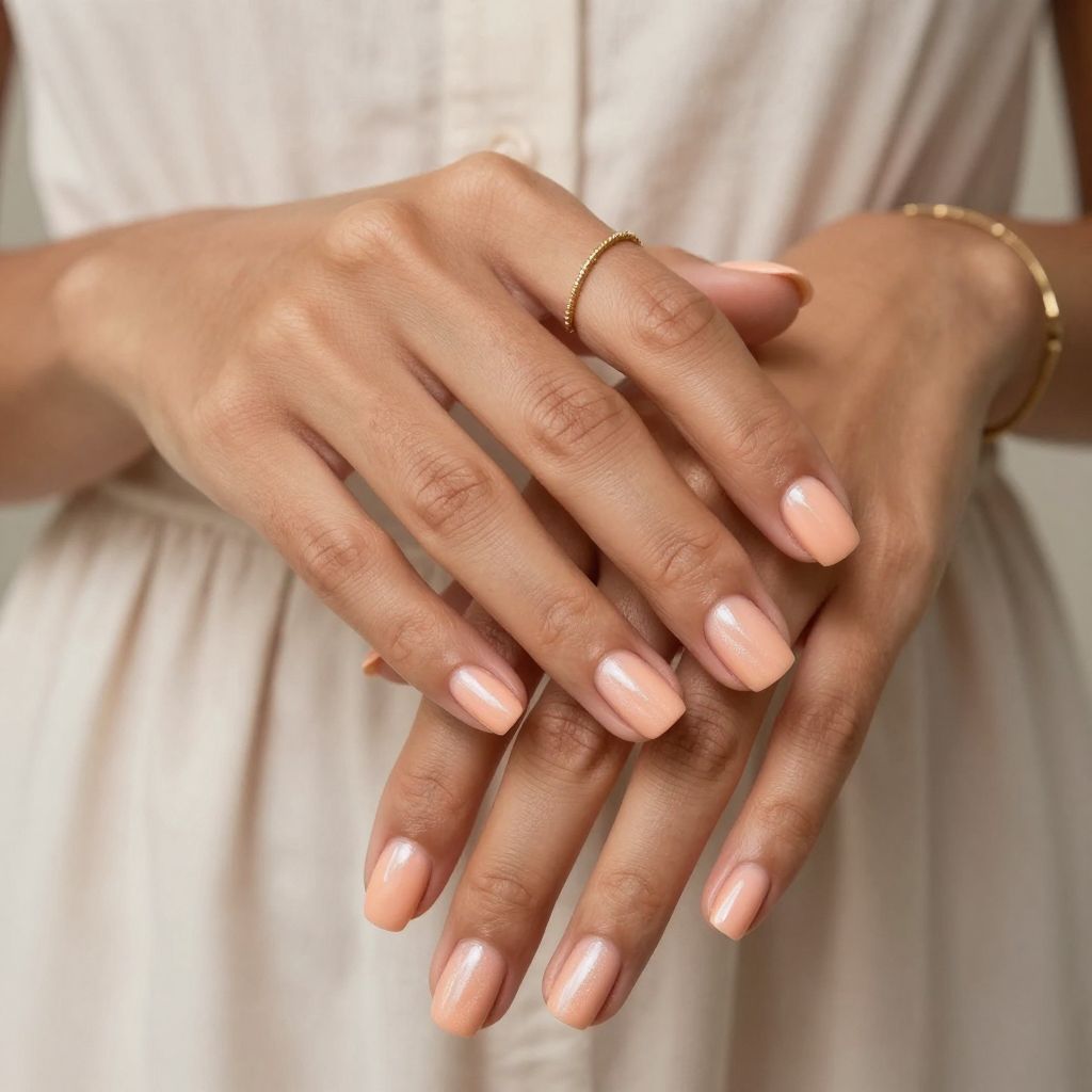 Soft Peach Serenity Nails