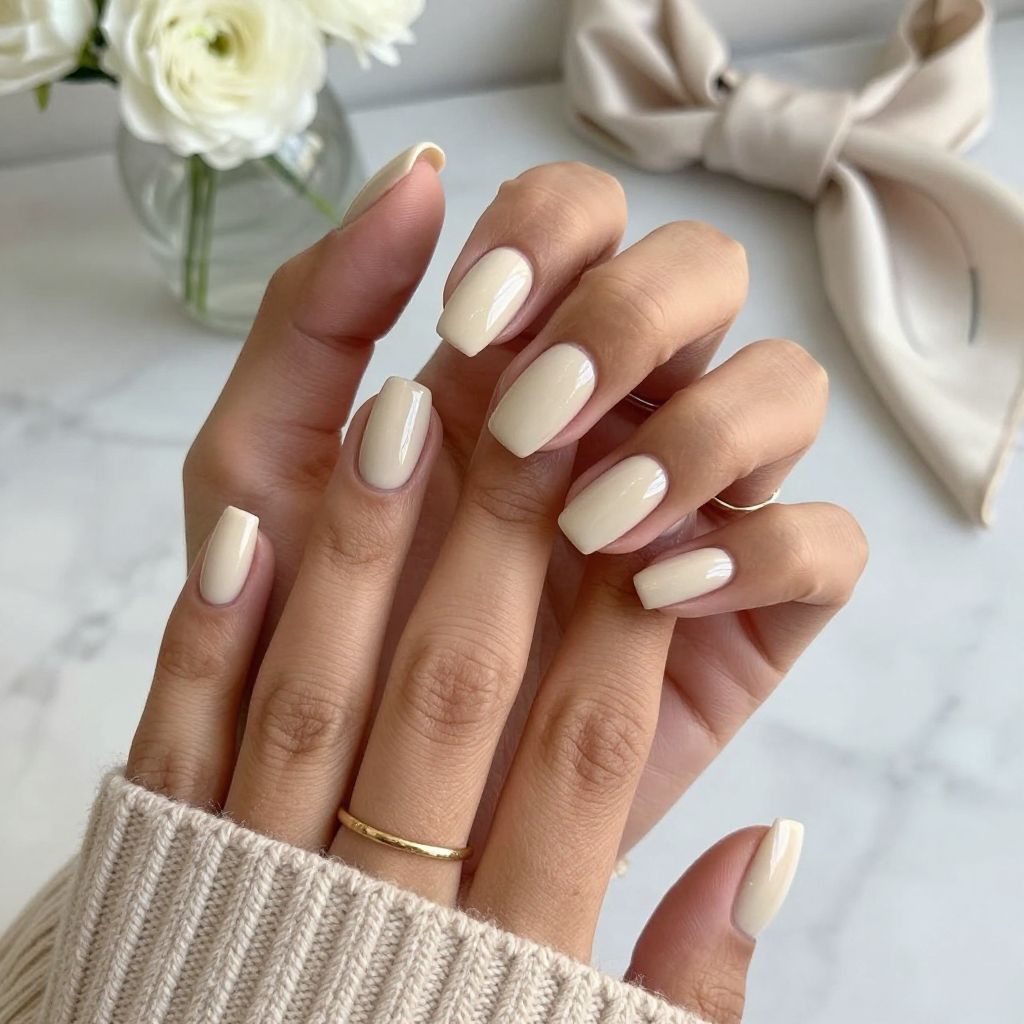 Muted Nude Elegance Nails