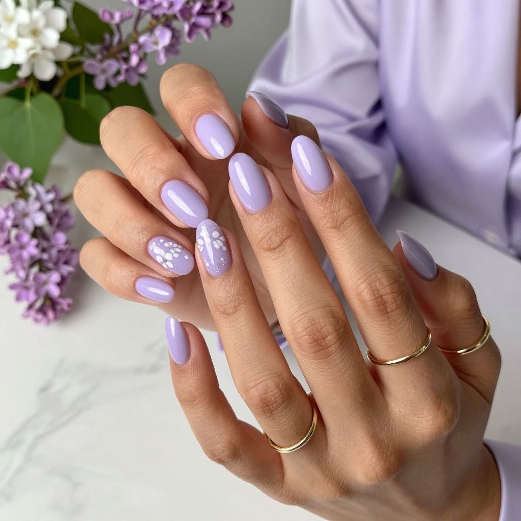 Chic Lilac Whisper Nails
