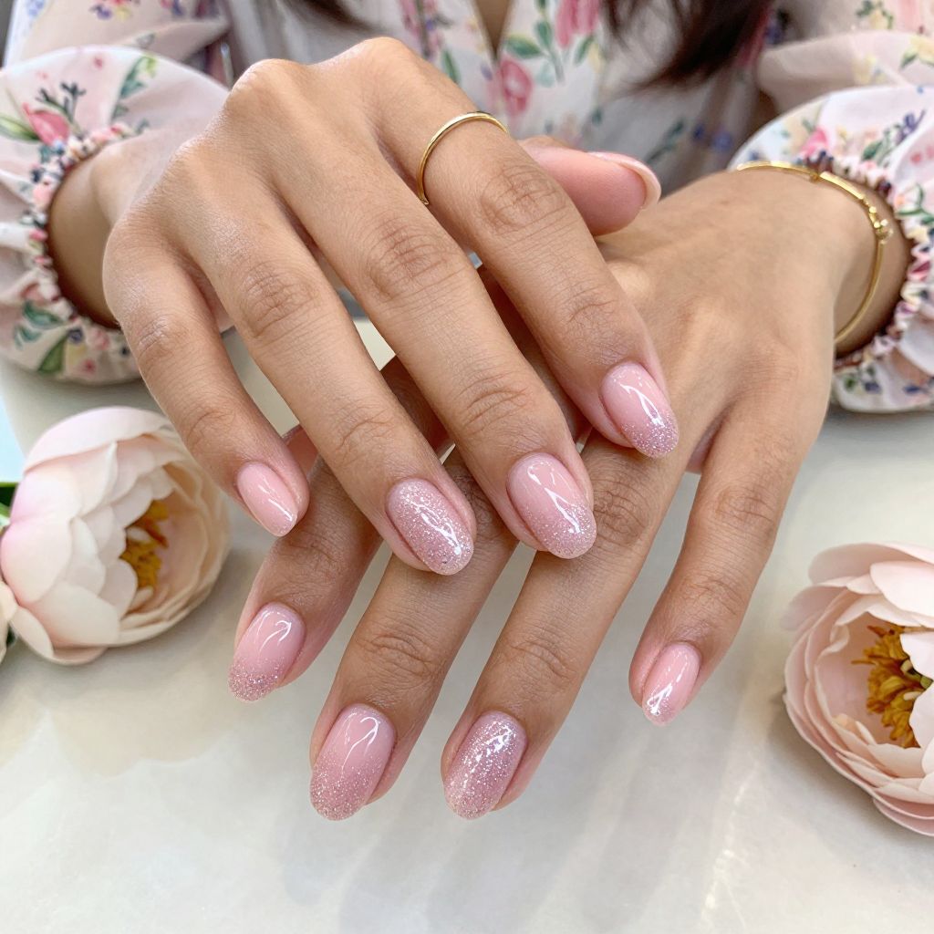 Rose Quartz Sparkle Tips