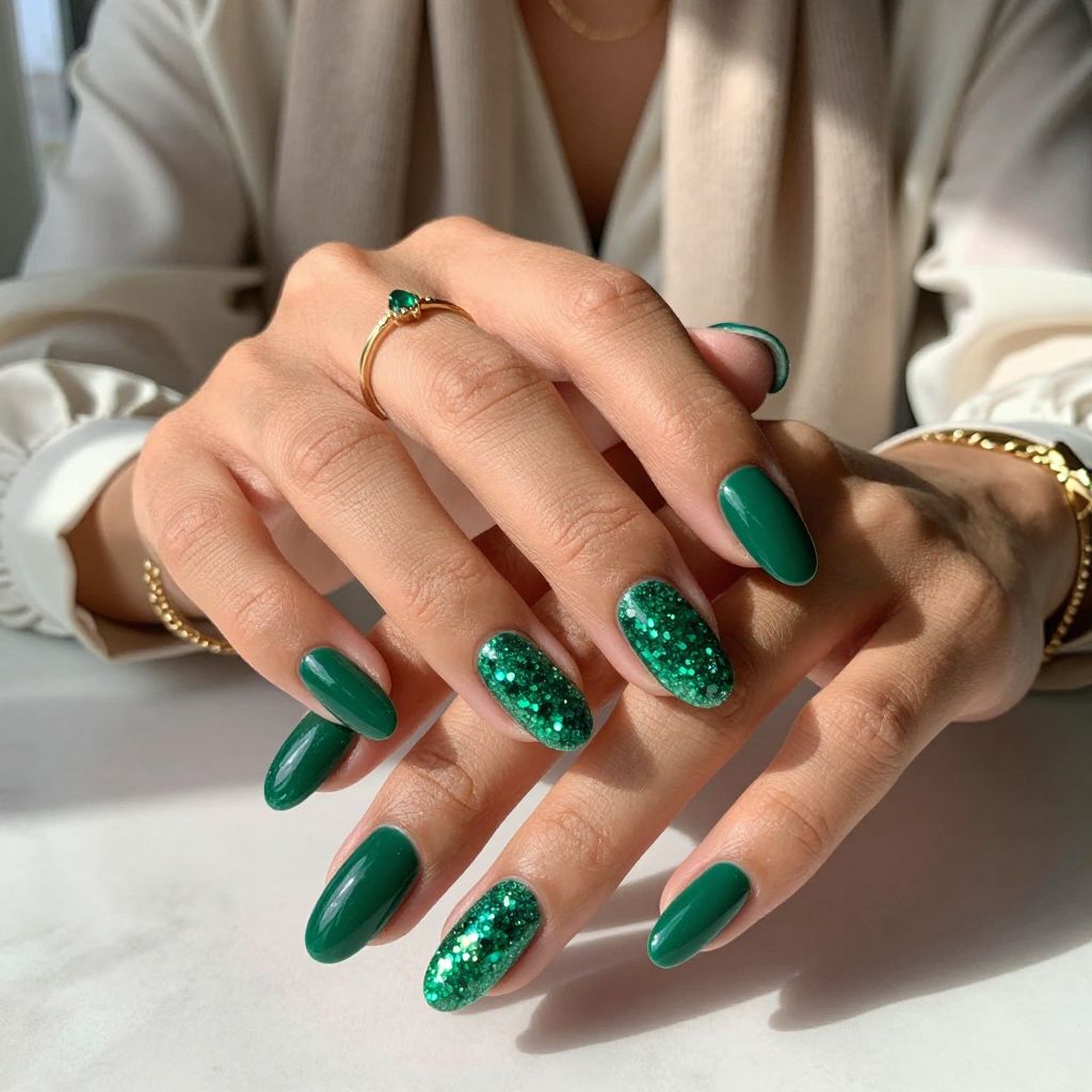Emerald Glitter Accents