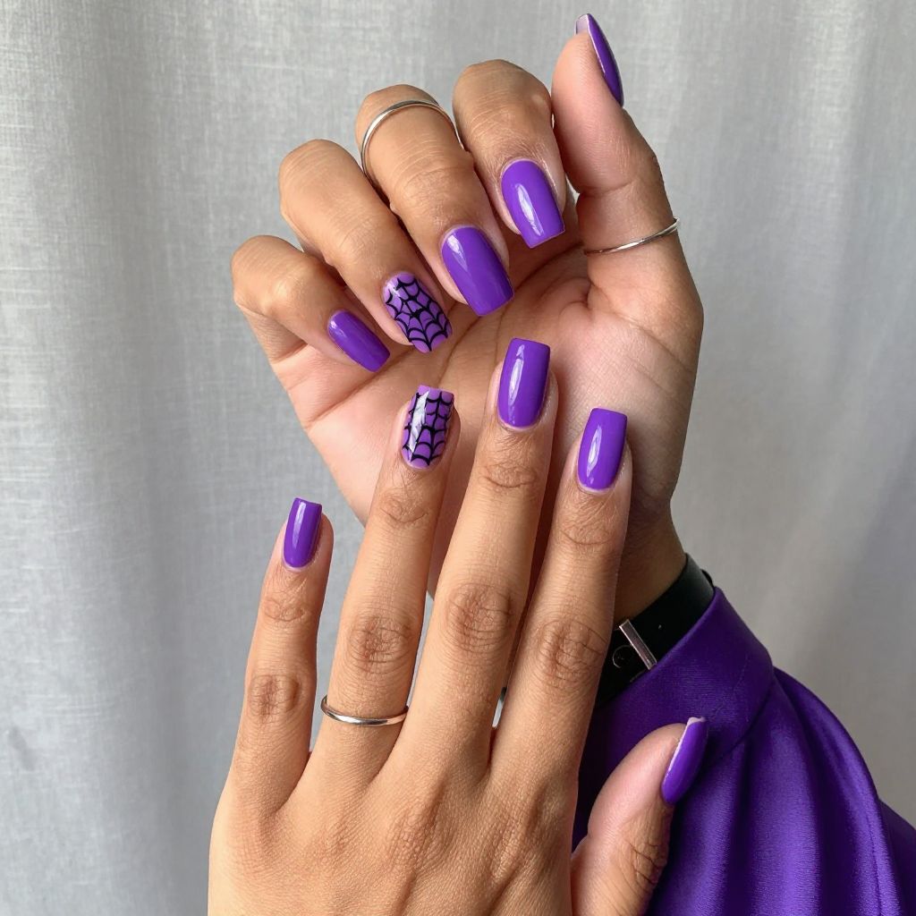 Purple Web with Matte Black Accents