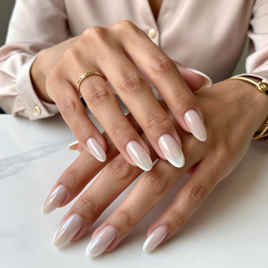 Icy White Chrome Tips