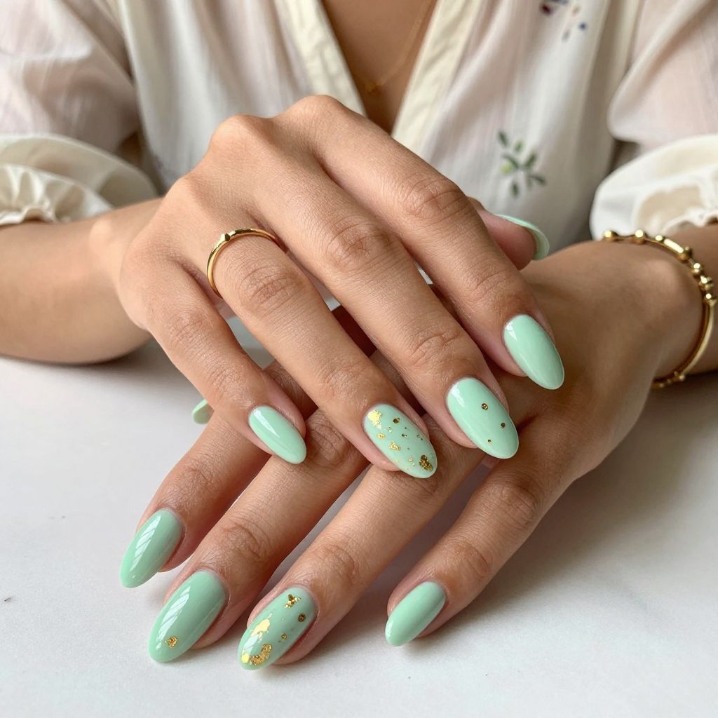 Mint Green with Gold Foil Detail