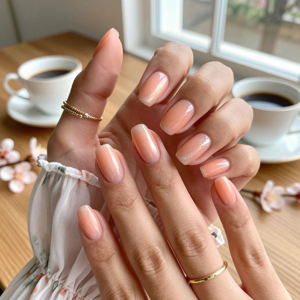 Soft Peachy Shimmer