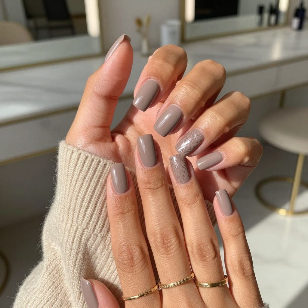 Elegant Taupe Satin Glow