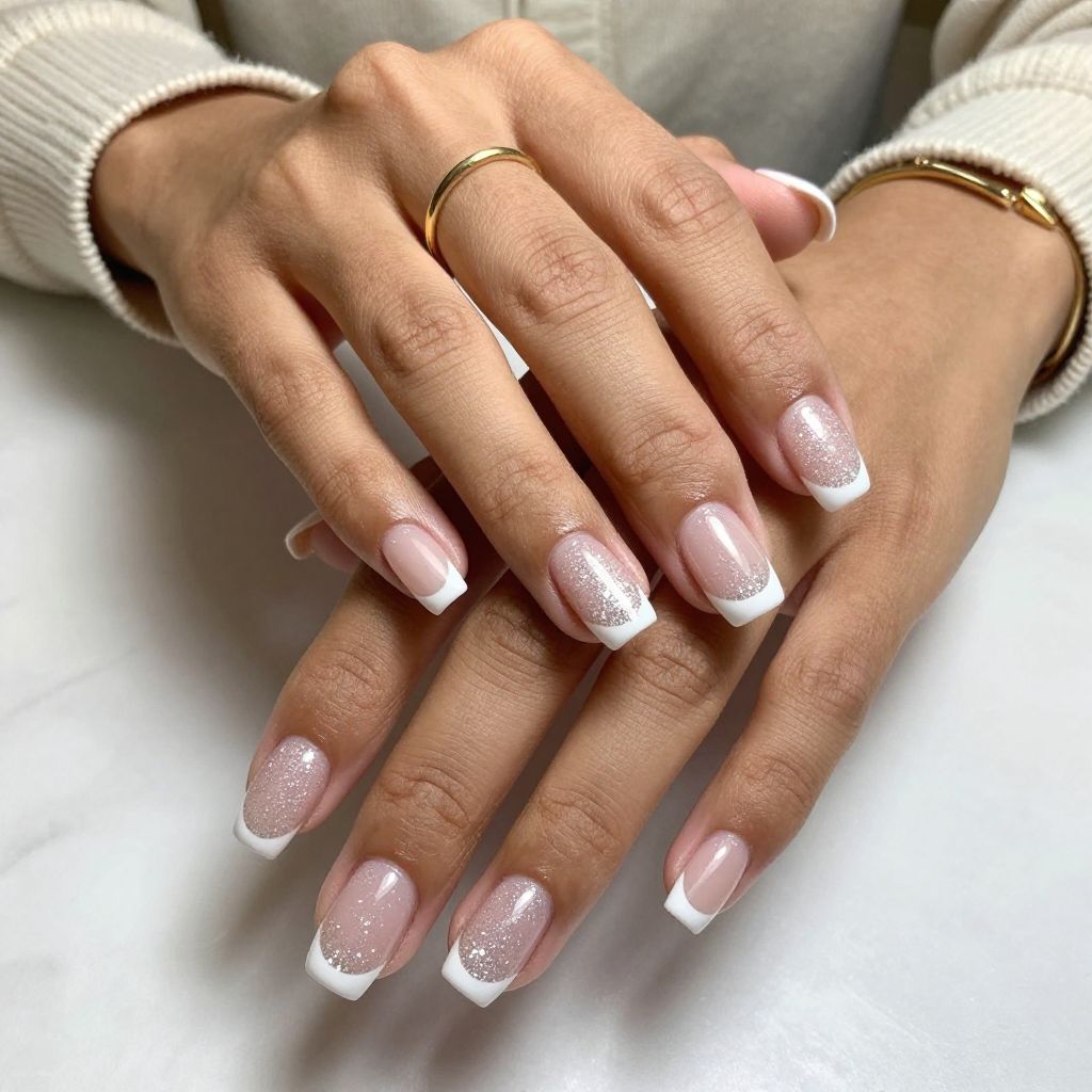 Glittery Whisper Tips