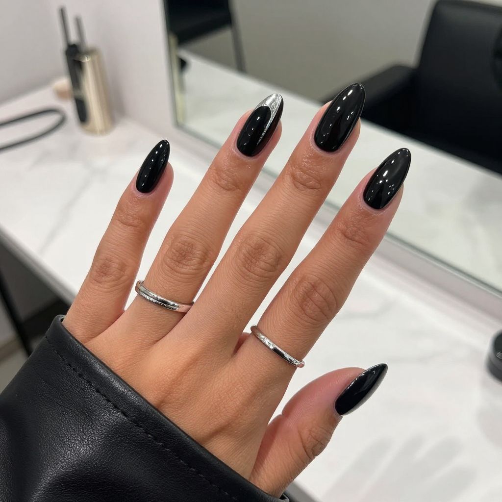 Midnight Black Chrome with Silver Accents