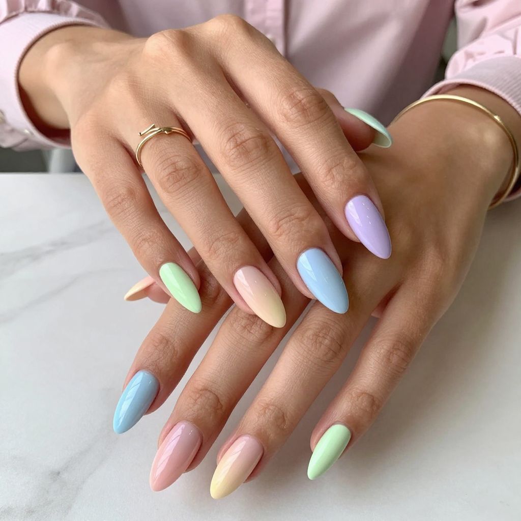 Pastel Rainbow Stilettos