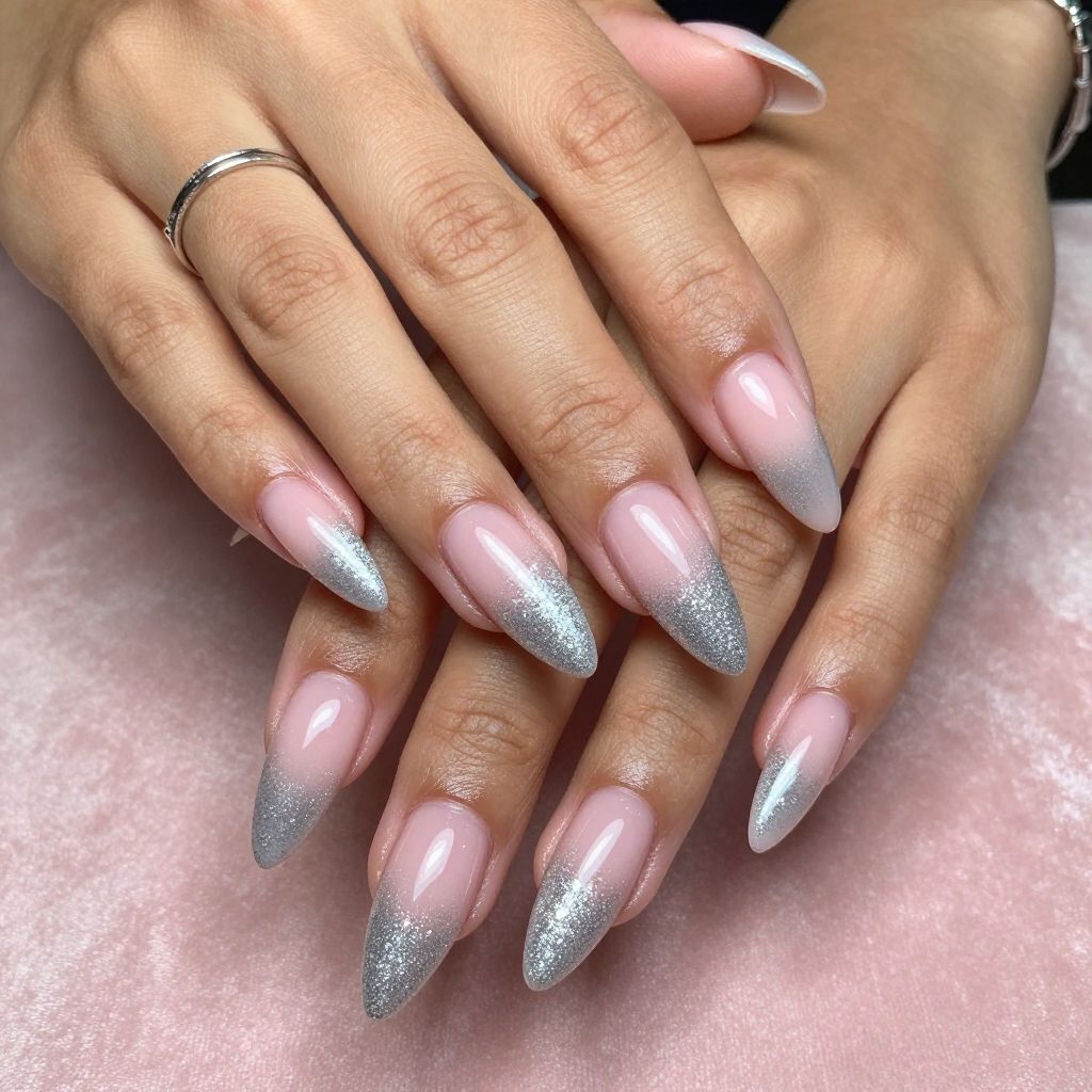 Soft Pink Glitter Fade