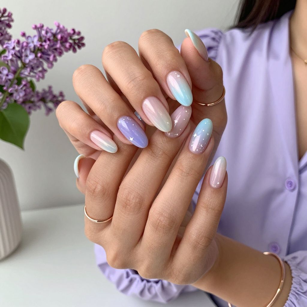 Iridescent Pastel Stiletto Dream