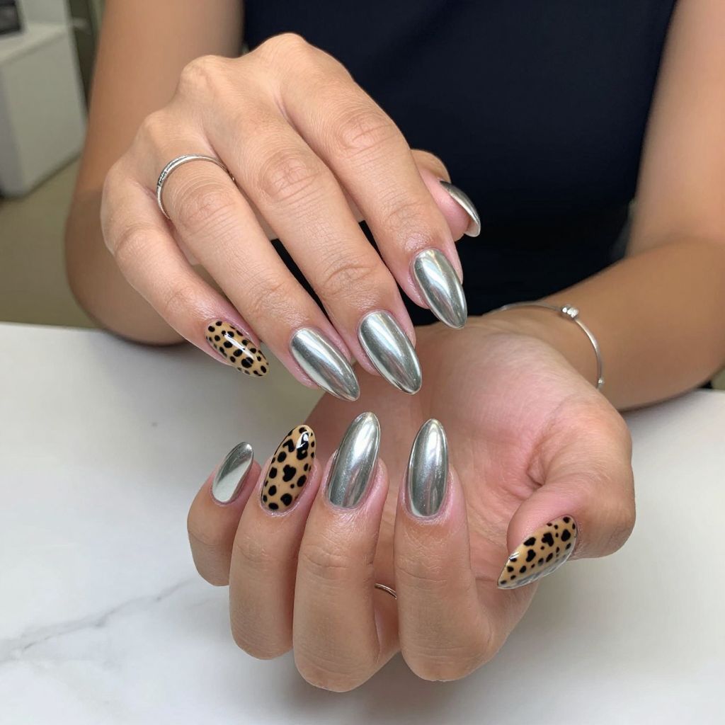 Chrome Accent with Cheetah Contrast