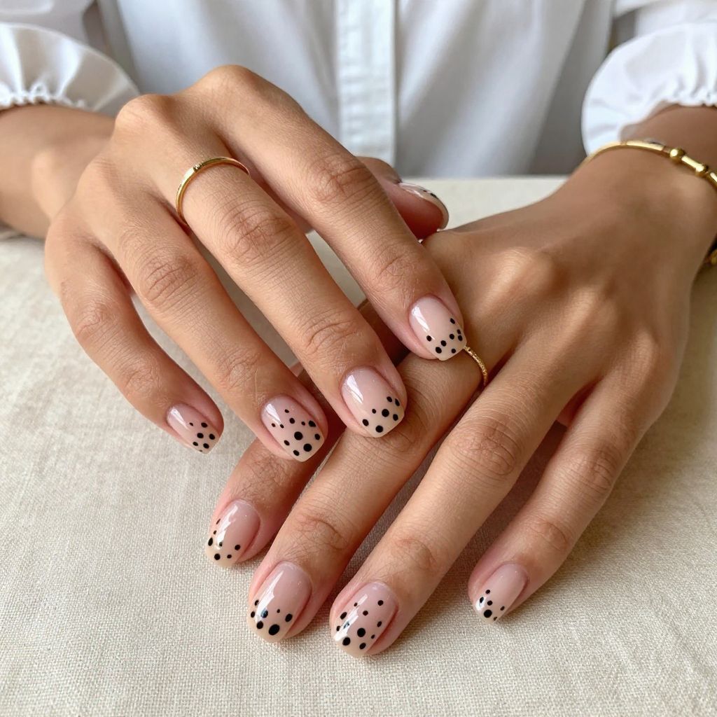 Clear Jelly Nails with Cheeky Spots