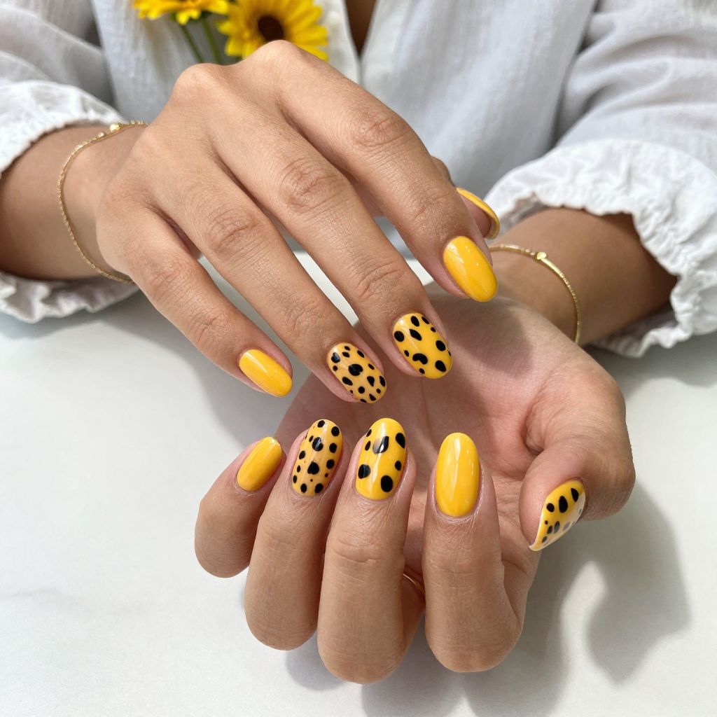 Bright Yellow with Black Accents