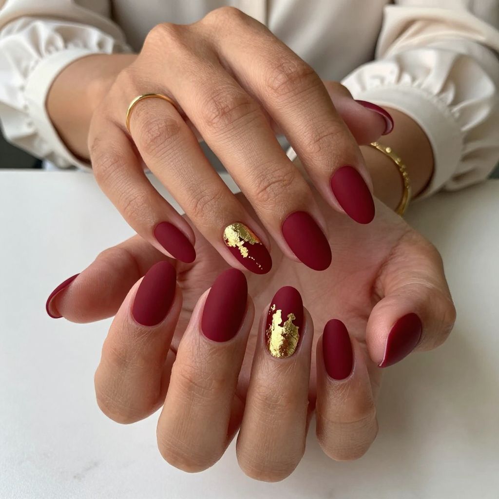 Cherry and Gold Foil Luxe