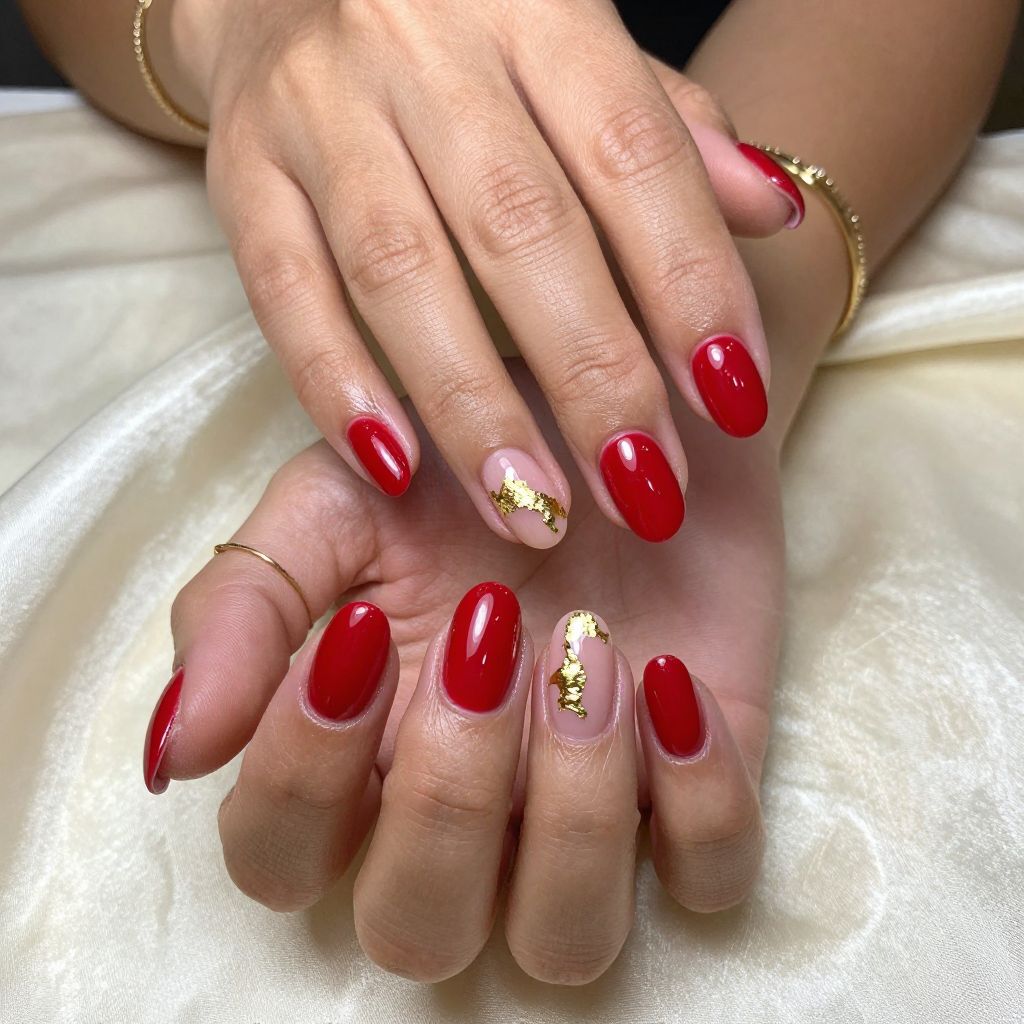 Scarlet with Gold Foil