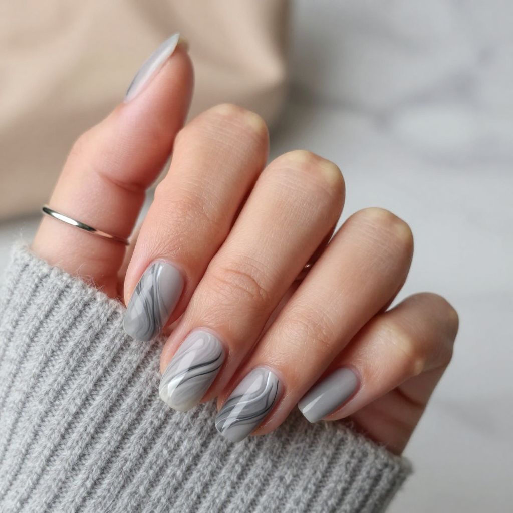 Smoky Gray Swirl Illusion
