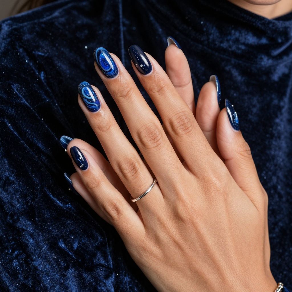 Midnight Galaxy Swirls