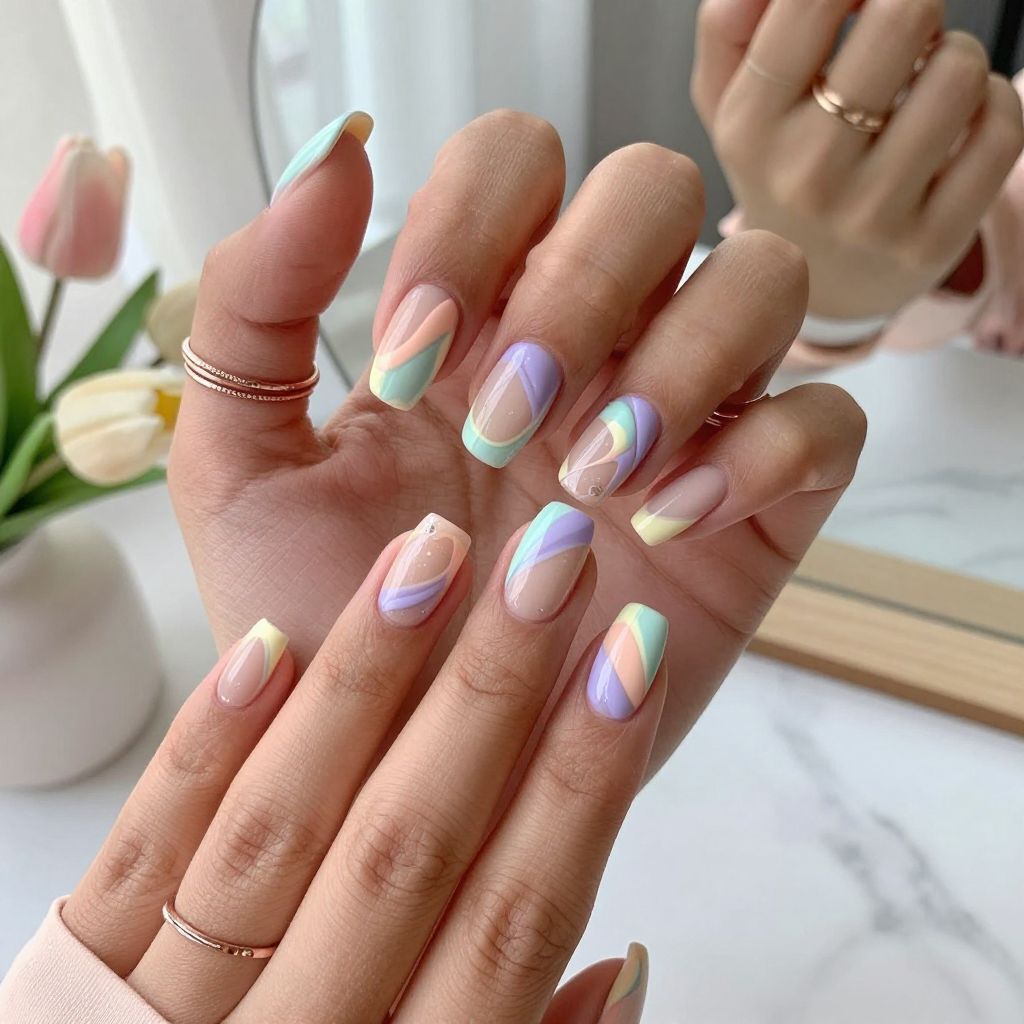 Pastel Rainbow Swirls