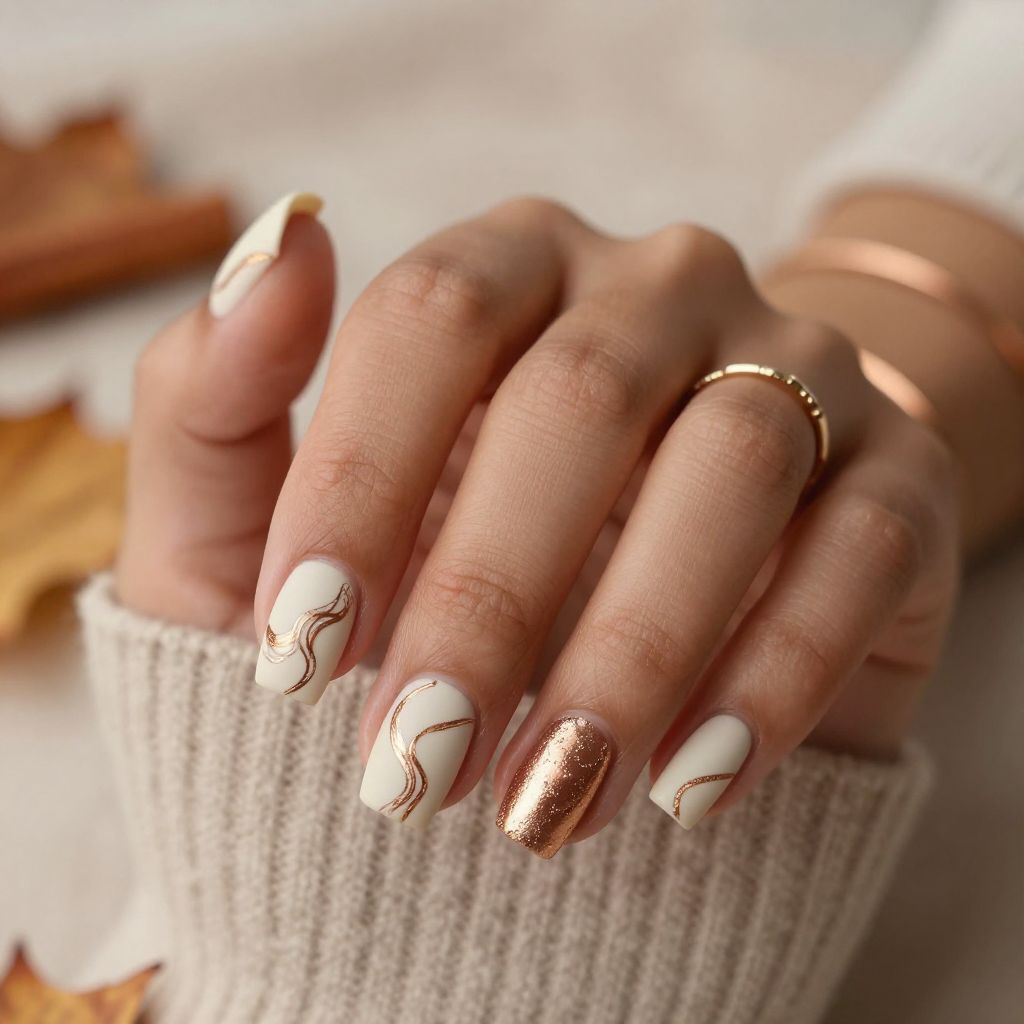 Metallic Copper Swirls
