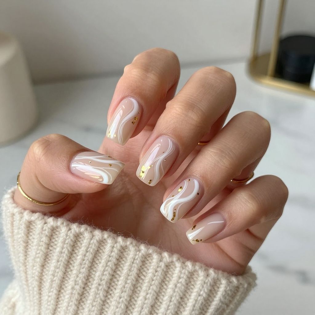 Gold Leaf Swirl Elegance