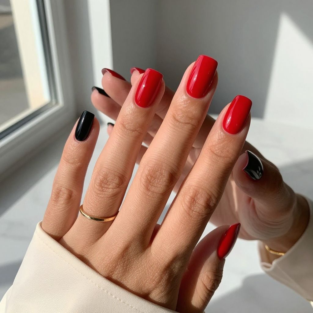 Classic Red With Matte Accent