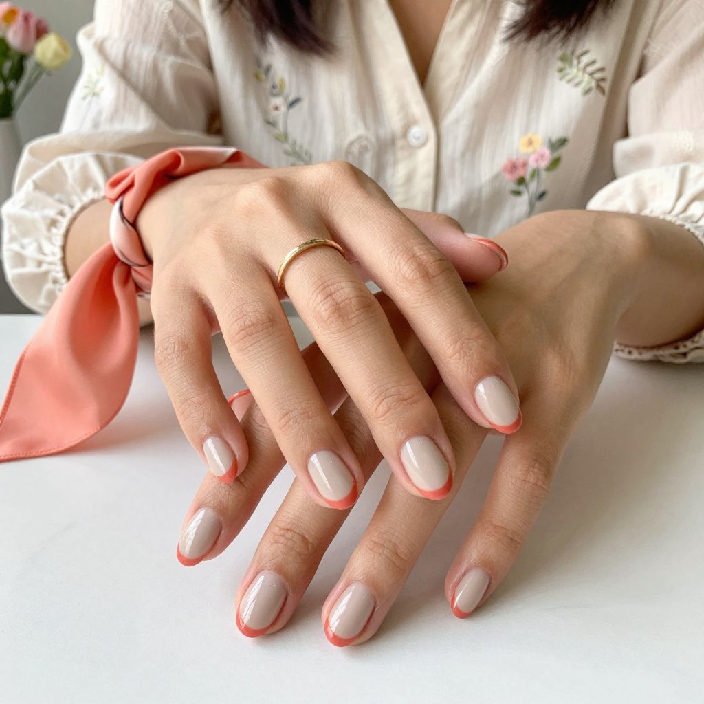 Subtle French Tips With a Twist