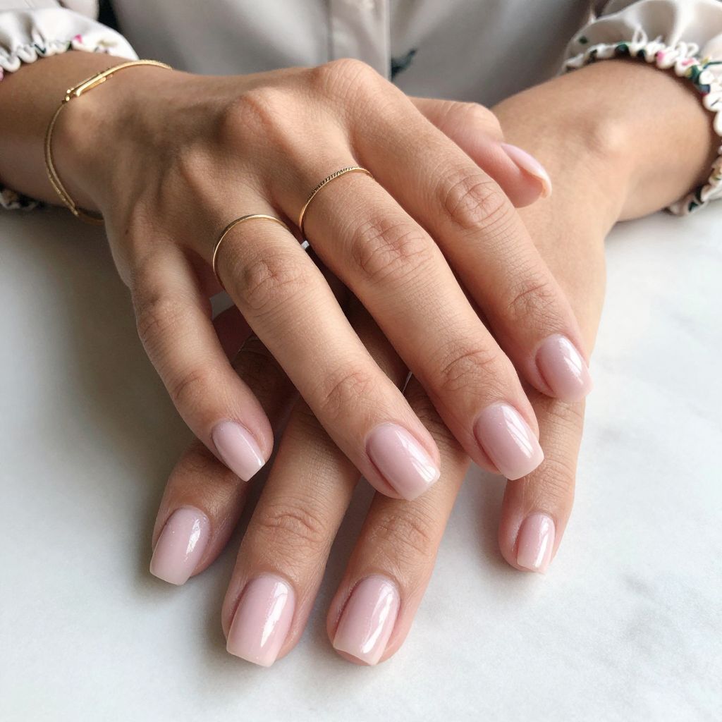 Soft Pink Pearlescent Elegance