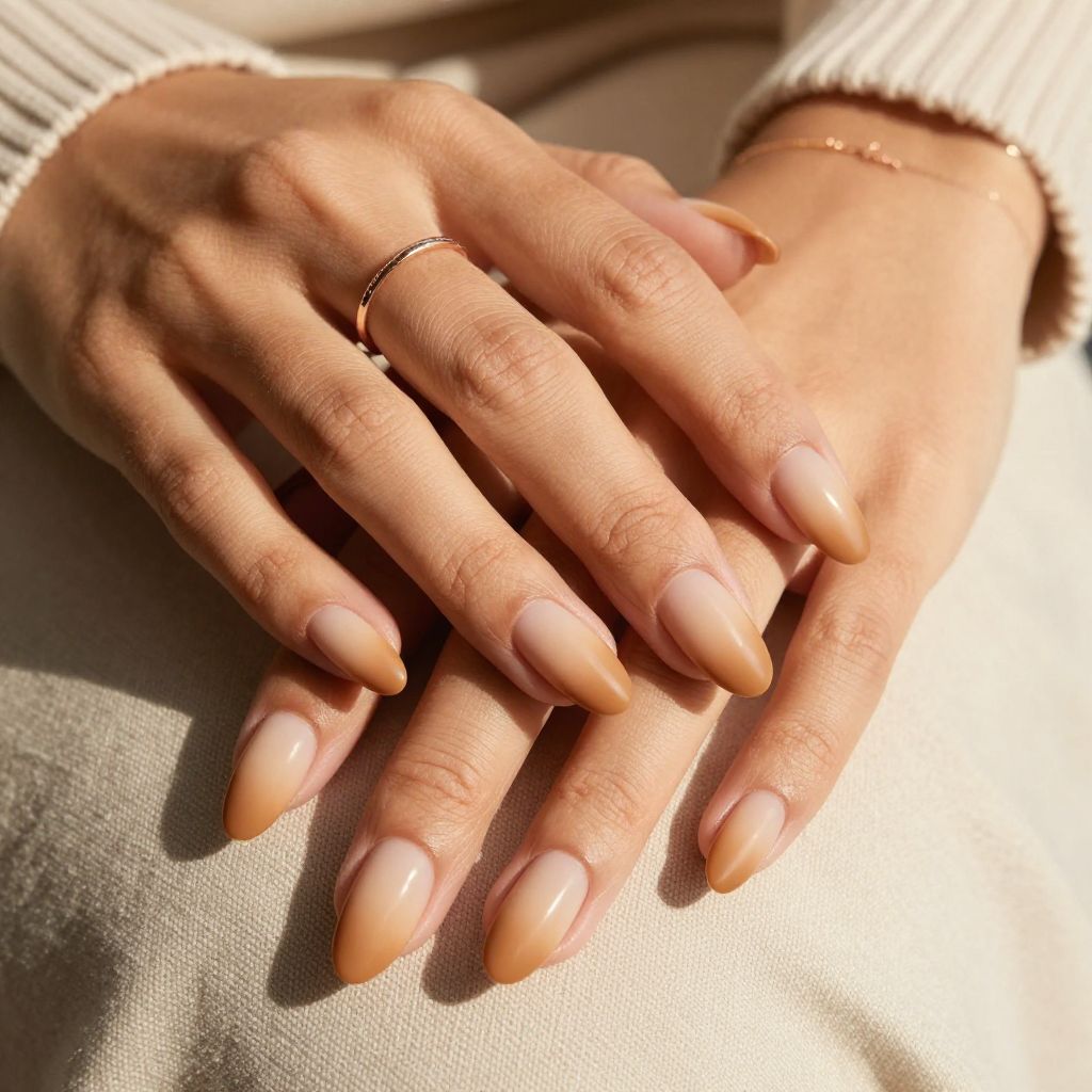 Sun-Kissed Neutral Ombre Nails