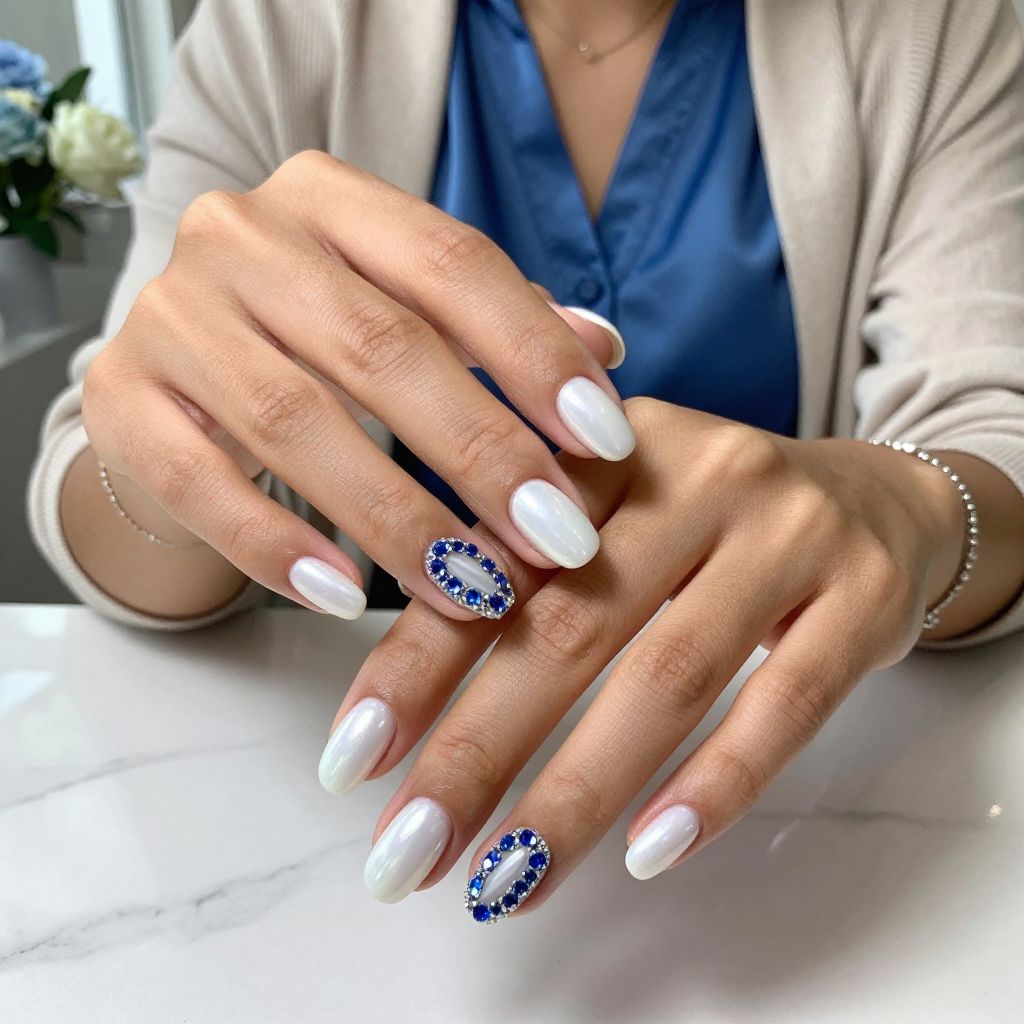 Pearly Whites and Blue Jewels
