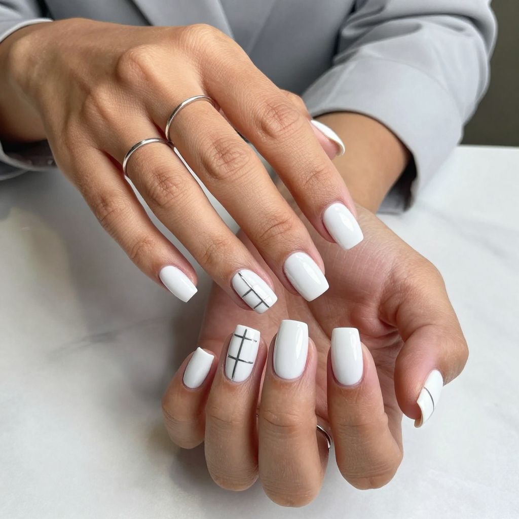 Geometric Silver Lines on Pure White