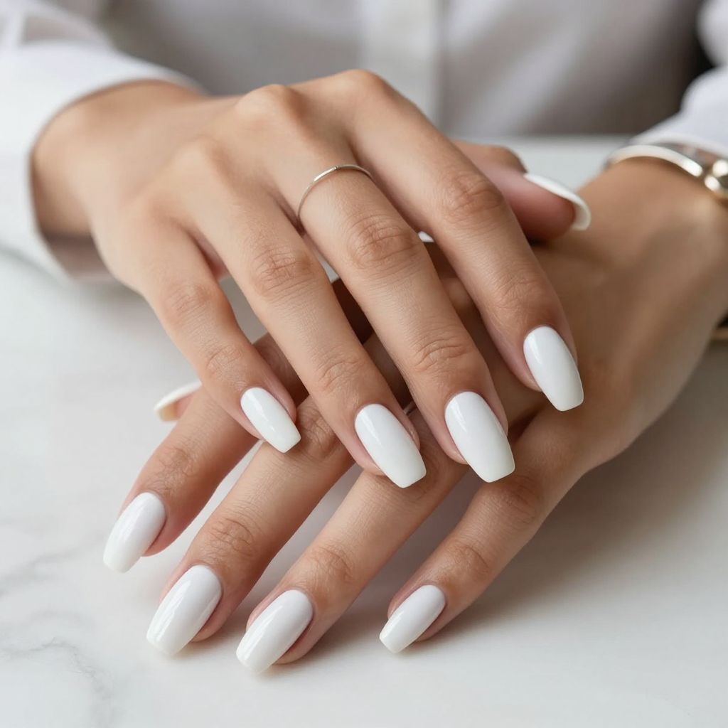 French Tip Reinvented: White on White
