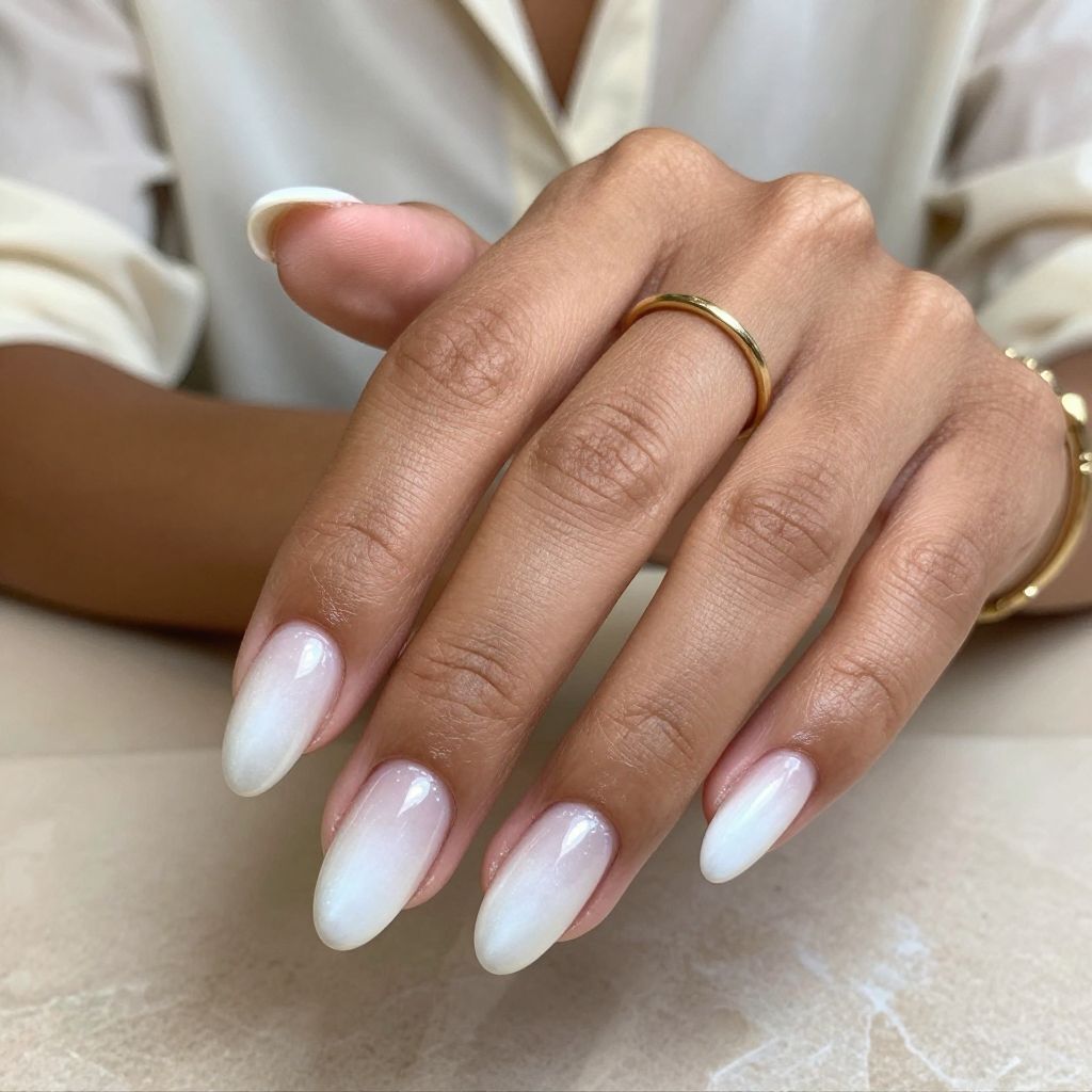 Pearl White Ombre Elegance