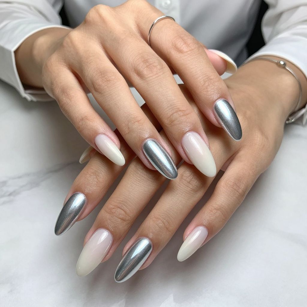 Frosted White With Full Chrome Overlay