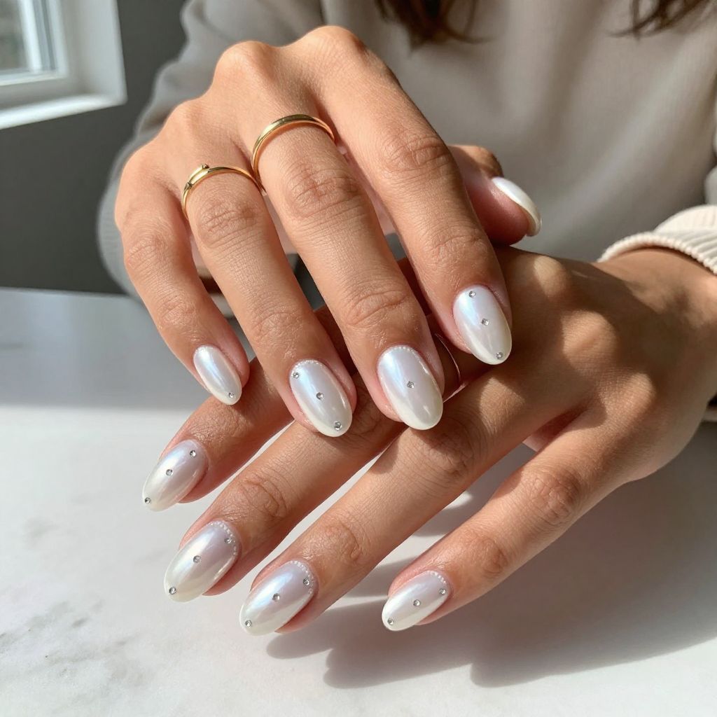 Pearlized White with Diamond Cut-Outs