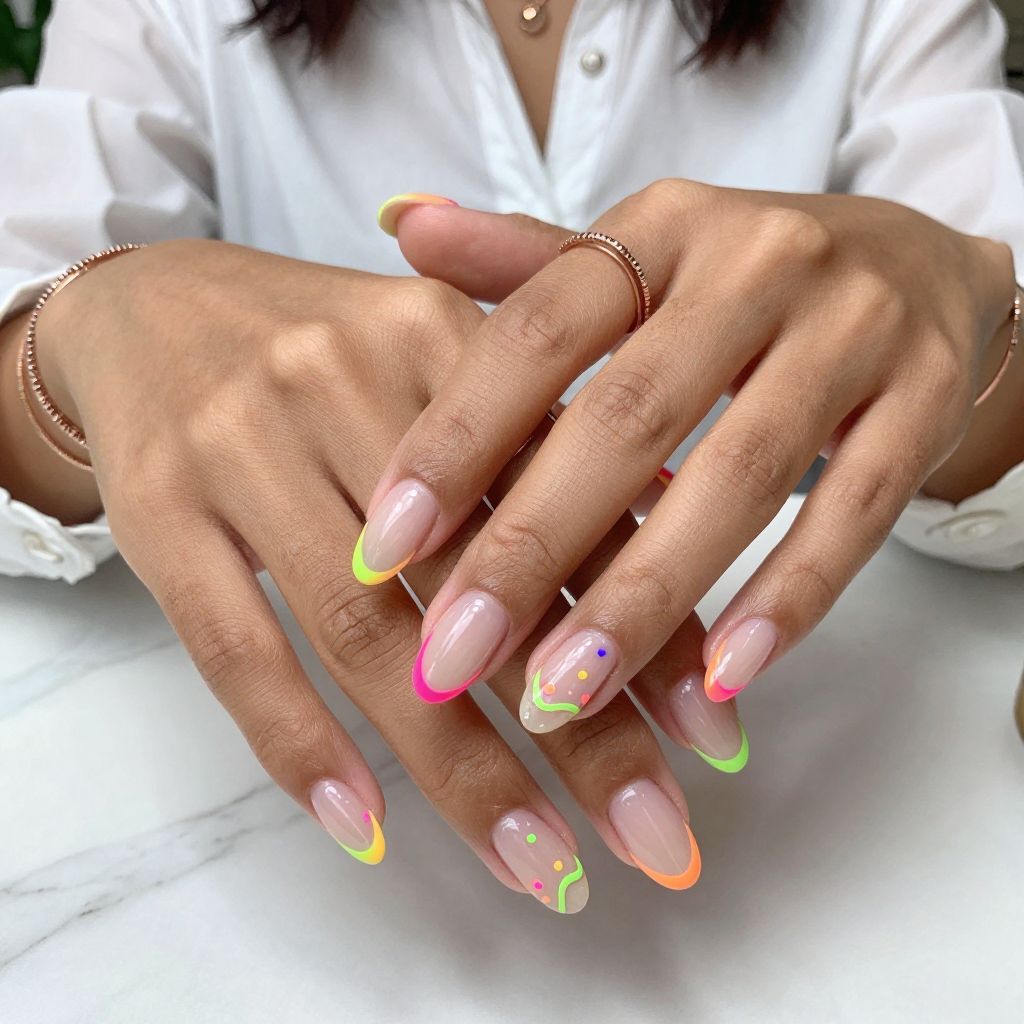 Clear Tips with Neon Details