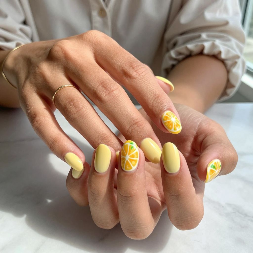 Citrus Twist Accent Nail