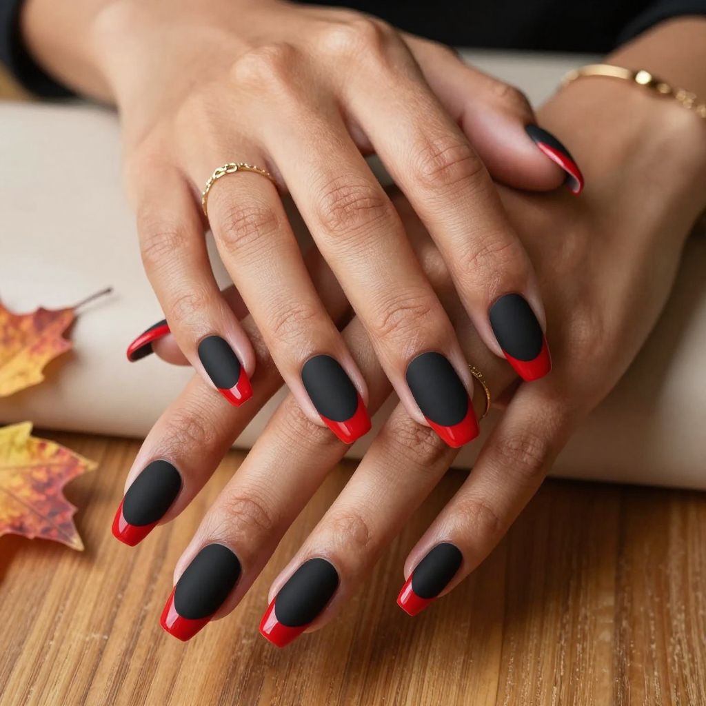 Matte Black with Red Tips