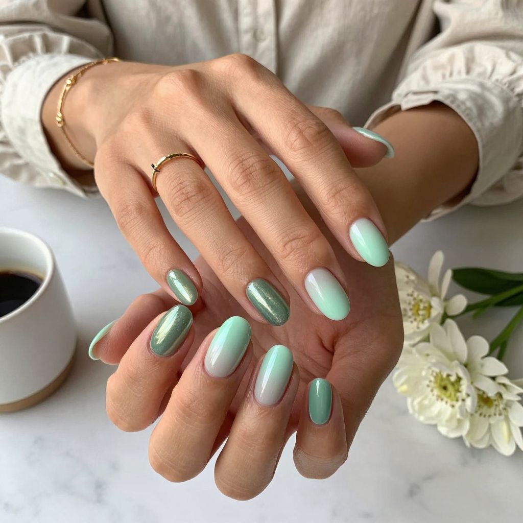 Mint Green Chrome Glow