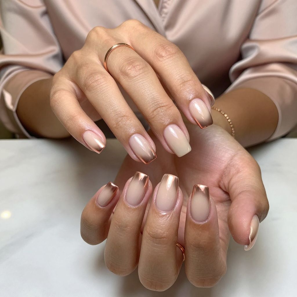 Champagne Nude to Rose Chrome