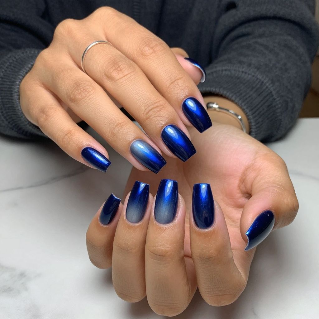Midnight Blue Ombre Shine