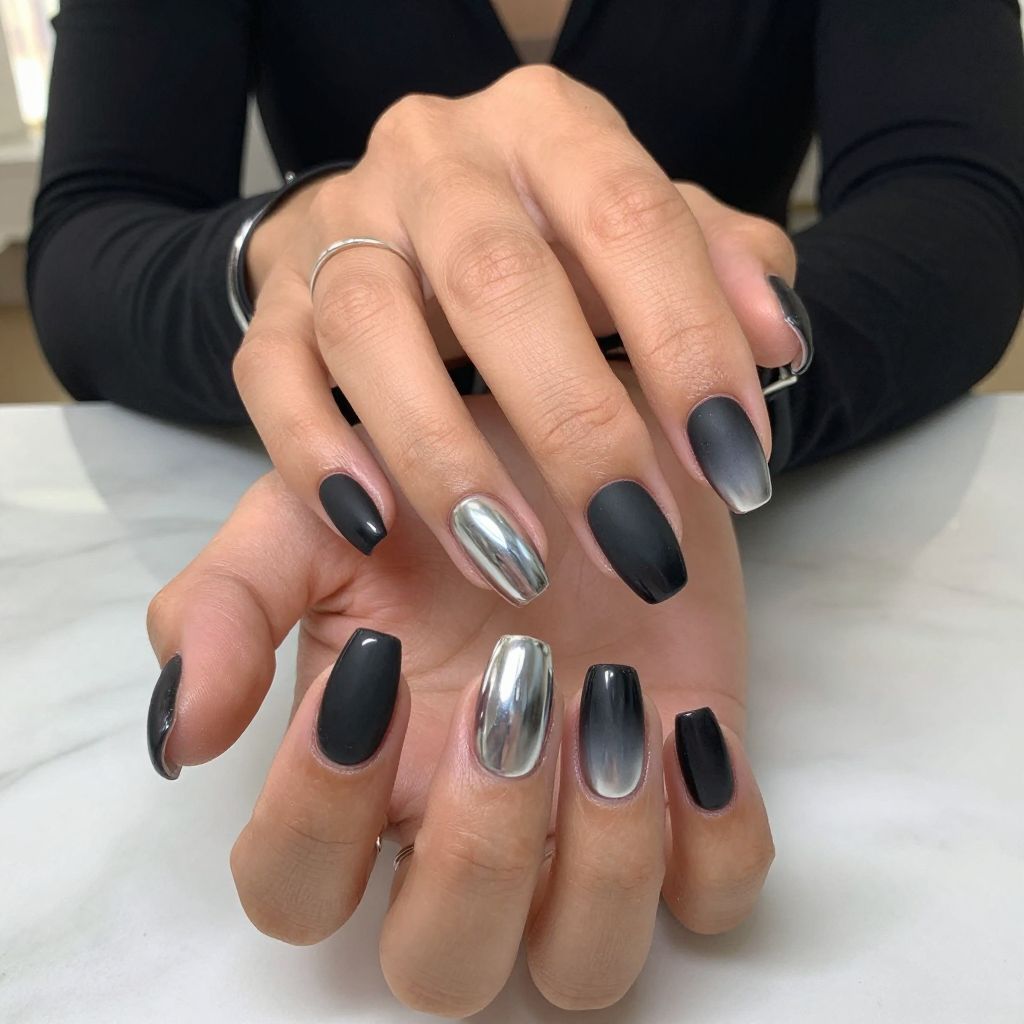 Bold Black to Chrome Fade