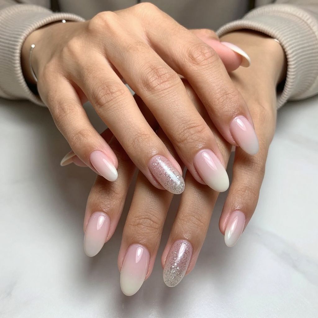Ombre Glow with Subtle Glitter
