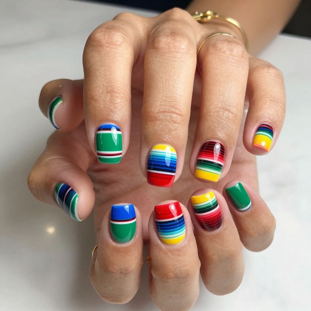 Rainbow Serape Stripes