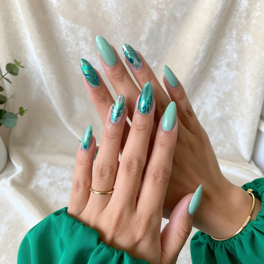 Peacock Feather Foil Glam