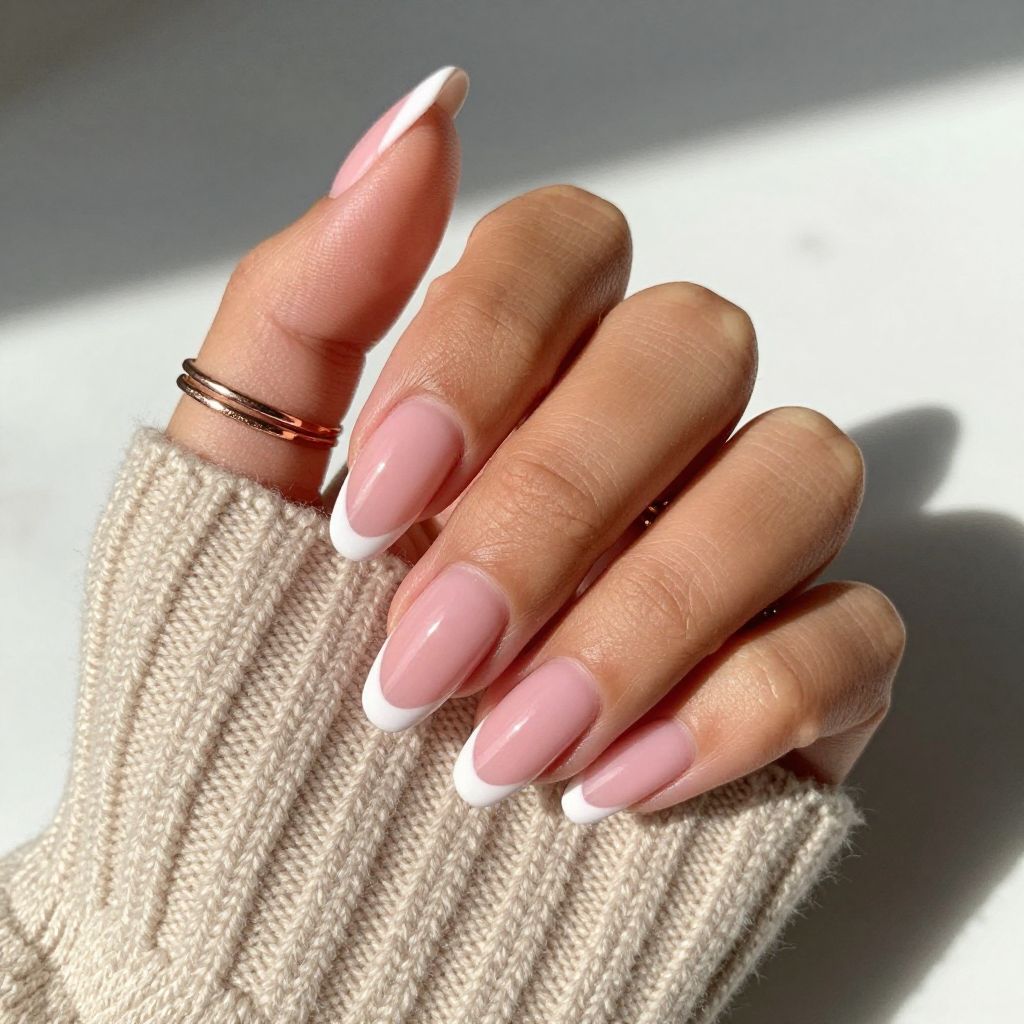 Classic Blush Pink French Tips